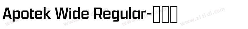 Apotek Wide Regular字体转换